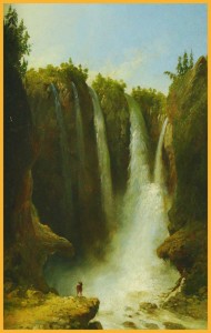 Oil on board by John Gadsby Chapman (American/Italian, 1808-1889), titled ‘Peyton Falls, Va., 1862. Louis J. Dianni LLC image
