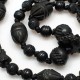 Victorian Whitby jet mourning necklaces. Each bead is hand-carved and so subtly different, although variations are hard to discern without a magnifying glass. Photo Christopher Proudlove