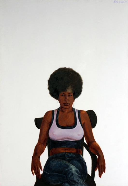 ‘Miss Johnson (Angie)’ by Barkley Leonnard Hendricks, dated 1973. Estimate: $40,000-$60,000. Kamelot Auctions image