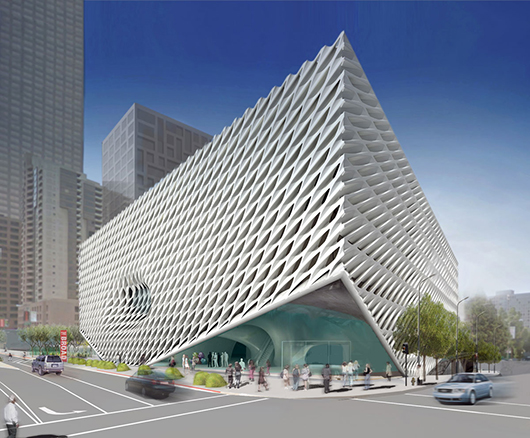 Rendering in the exterior of The Broad. Image courtesy of The Broad and Diller Scofidio + Renfro.