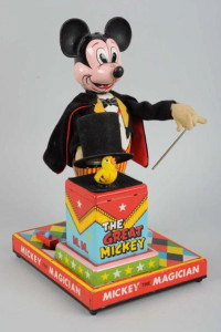 Linemar Mickey the Magician battery-operated toy, est. $100-$350. Morphy Auctions image