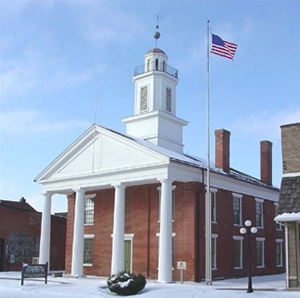 Metamora's historic courthouse, which is now a museum. Image courtesy villageofmetamora.com.