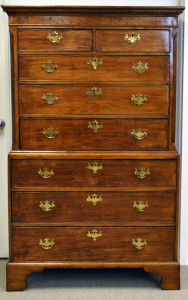 George III Chippendale mahogany chest on chest. Estimate: $1,200-$1,800. Leighton Galleries, Inc. image