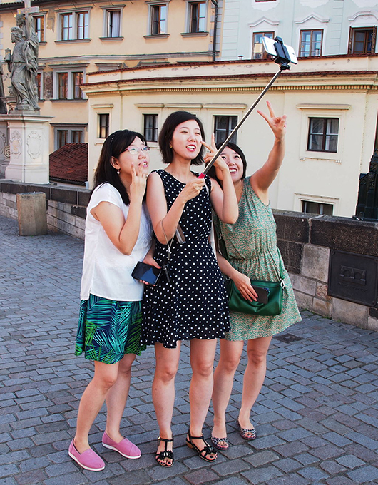 Image result for Chinese woman taking selfie picture at museum