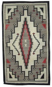 Navajo Ganado rug or weaving, circa 1940s, 48 x 88 in. Estimate: $2,000-$4,000. Allard Auctions Inc. image.