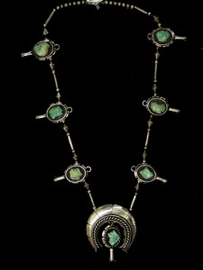 Circa 1974 Navajo necklace by Ben Nighthorse Campbell with sea foam turquoise nuggets and bench-made beads. Estimate: $5,000-$10,000. Allard Auctions Inc. image.