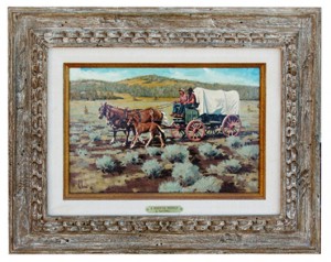 Original oil on canvas painting by Fred Fellows (b. 1934), titled ‘A Working Mother,’ artist signed. Estimate: $2,500-$5,000. Allard Auctions Inc. image.