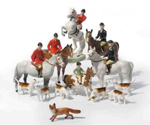 A Beswick Hunt group. Collectors love to build complete sets like this. Photo Tennants Auctioneers