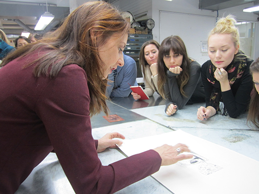 Program Director Robin Reisenfeld with students. Christie's Education image, photography by Amy Obarski