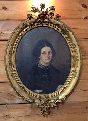 The portrait Elizabeth Crockett, Davy Crockett's widow, sold at auction for $10,500. A-OK Auction Co. image.