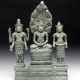 Museum-quality Khmer bronze Buddha grouping, ex Doris Wiener, $4,000-$6,000. Artemis Gallery image