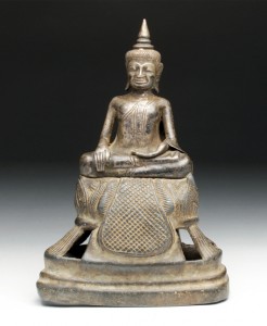 Rare Thai silver seated Buddha, est. $2,000-$3,000. Artemis Gallery image