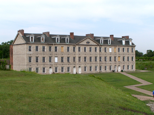 The original early 19th century barracks at Fort Wayne in Detroit. Image by Taubuch. This file is licensed under the Creative Commons Attribution 2.0 Generic license.