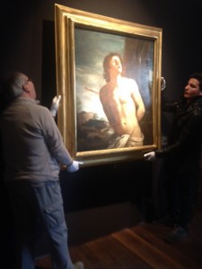 St. Sebastian by Guercino being prepared for shipping to the U.S. Image by Federico Castelluccio
