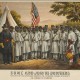 'United States Solders at Camp William Penn,' 1863, Supervisory Committee for Recruiting Colored Regiments. Chromolithographic print. From the exhibition 'African American Treasures from The Kinsey Collection,' opening March 21, 2015 at the Mitchell Memorial Library, Mississippi State University. Image courtesy of the Mitchell Memorial Library