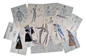 Costume Designer Charles LeMaire – original costume design drawings for Hollywood legends including Marilyn Monroe and Bette Davis. Premiere Props image