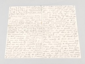 Handwritten love letter from former Prince of Wales and King of England Edward VIII, to his mistress, Mrs. Freda Dudley Ward. Fellows image