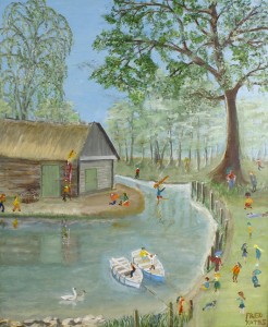 Painting in the manner of Fred Yates (1922-2008). Fellows image
