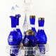 Cobalt cut to clear cruet set. Specialists of the South Inc. image