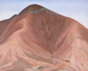 Georgia O’Keeffe, 'Small Purple Hills,' 1934, oil on board. Image courtesy of Crystal Bridges Museum of American Art