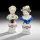 This pair of busts of well-dressed children was made about 1860. They are 8 3/4 inches high and are marked with a beehive. The pair cost $676.