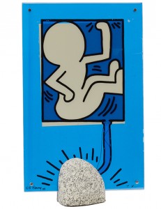 Keith Haring Night Light screenprint on glass. Auction Gallery of the Palm Beaches image