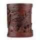 Carved bamboo brush pot, 18th or 19th century. Price realized: $37,500. Oakridge Auction Gallery image