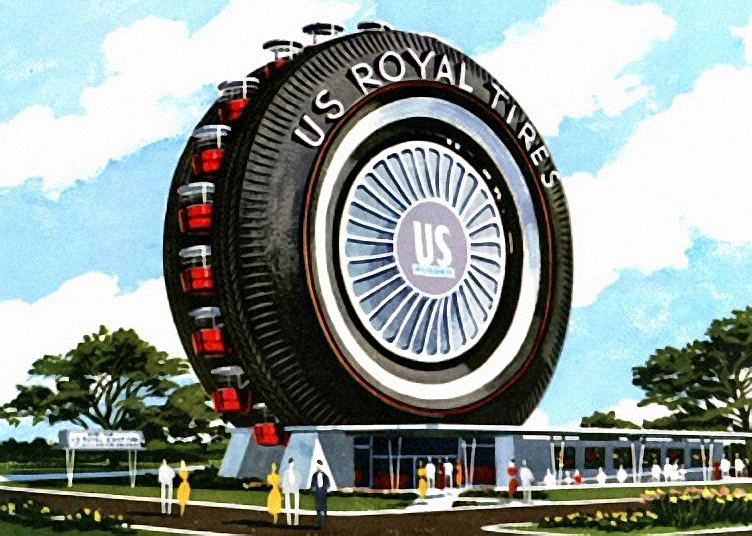The US Royal Giant Tire Ferris Wheel at the 1964 New York World's Fair. Image courtesy of Wikimedia Commons