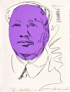 Andy Warhol (American, 1928-1987), 40.25 by 29.5-inch screenprint created for 1974 exhibition at Musee Galliera in Paris, hand-signed/inscribed by Warhol. Est. $20,000-$30,000. Palm Beach Modern Auctions image