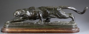 Circa 1914-1917 casting of Alexander Phimister Proctor’s (Canadian, 1860-1950) bronze titled ‘Stalking Panther.’ Estimate: $20,000-$30,000. Quinn & Farmer image