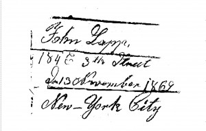I found this piece of paper folded up in a drawer slide cavity in an old chest. I was able to trace the signature in the U.S. Census to a 29-year-old cabinetmaker in New York in 1860. The style fit the period and the paper was in a place that could only have been accessed by the maker so I can reasonably assume this is the signature of the originator of the cabinet.