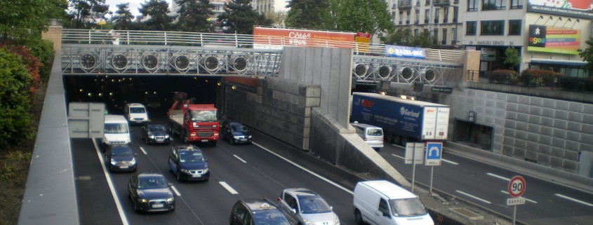 South portal of the Tunnel du Landy in Paris. Copyrighted photo by Akiry, licensed under the Creative Commons Attribution-Share Alike 3.0 Unported license.