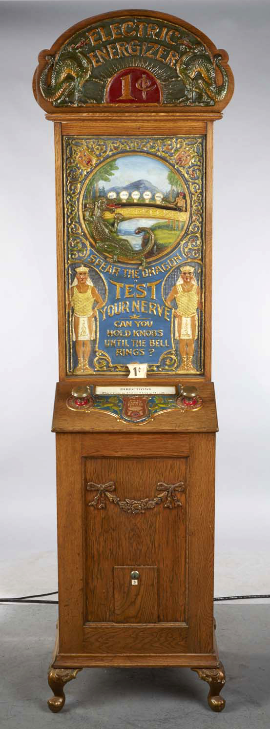 ESCO Spear The Dragon 1-cent strength tester. Estimate $15,000-$25,000. Morphy Auctions image