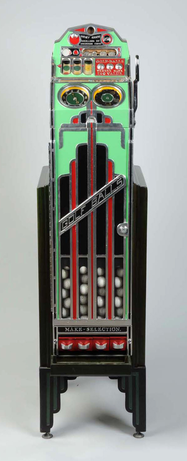 Superior Confection 25-cent golf ball slot machine, circa 1936. Estimate $25,000-35,000. Morphy Auctions image