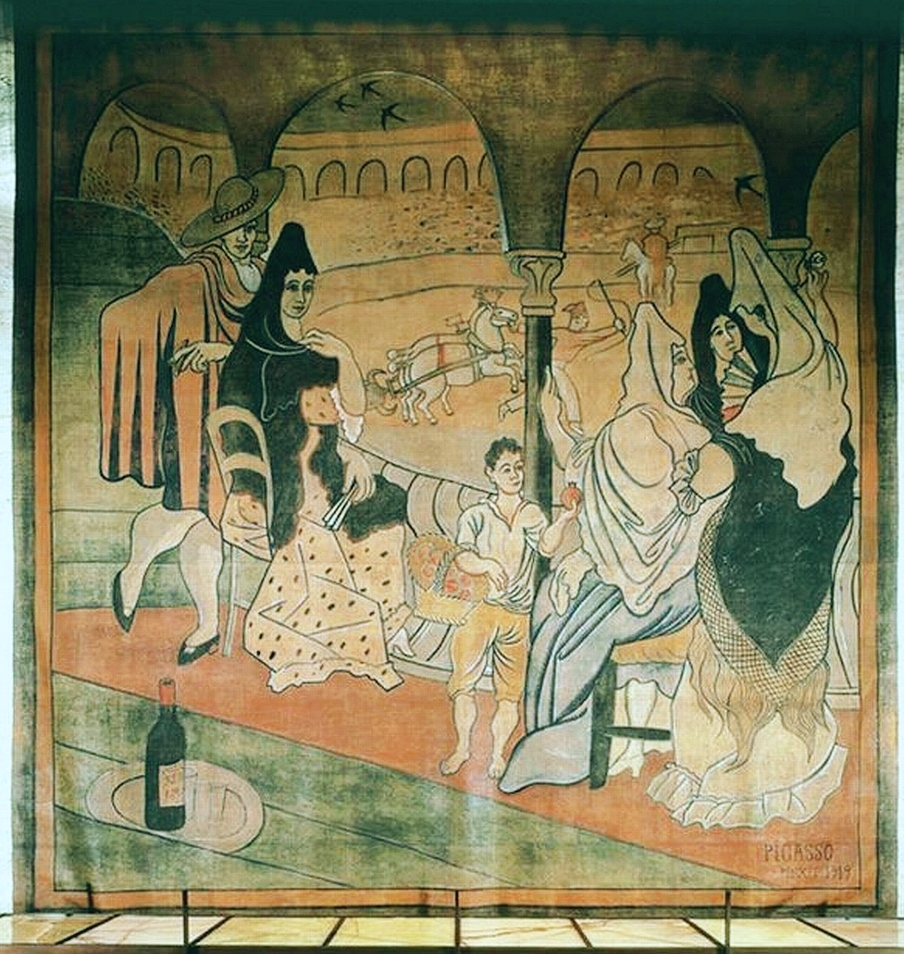 Pablo Picasso, 'Curtain for the Ballet Le Tricorne,' 1919. Tempera on canvas, ca. 20 x 19 feet. New-York Historical Society, Gift of New York Landmarks Conservancy, Courtesy of Vivendi Universal, 2014.19. © 2015 Estate of Pablo Picasso / Artists Rights Society (ARS) New York