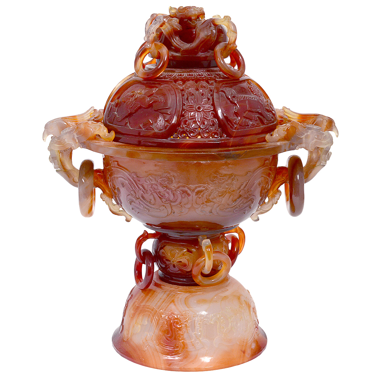Fine Chinese carved agate censer. Auction Gallery of the Palm Beaches image