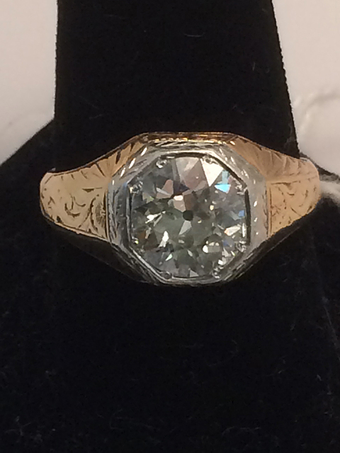 This 2.5 carat men’s diamond ring has been appraised at $16,500. Tim's Inc. Auctions images