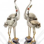 This double pair of cloissone enamel cranes sold for £124,000. Dreweatts & Bloomsbury images
