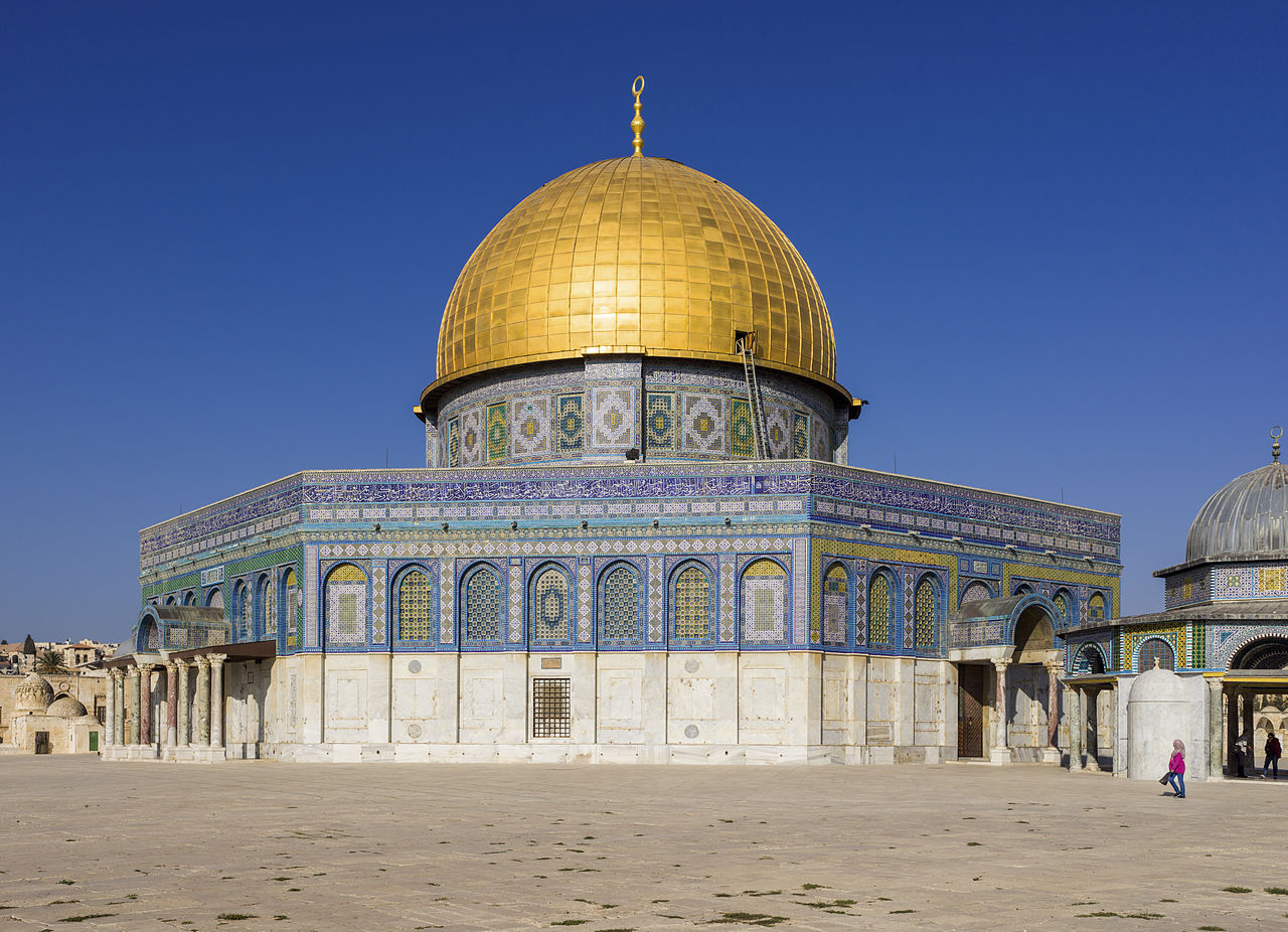 The Dome of the Rock on the Temple Mount in the Old City of Jerusalem. Image by Godot13. This file is licensed under the Creative Commons Attribution-Share Alike 3.0 Unported license.