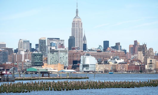 The Empire State Building and the new Whitney (white building in foreground to the right of the ESB). Photograph by Tim Schenck