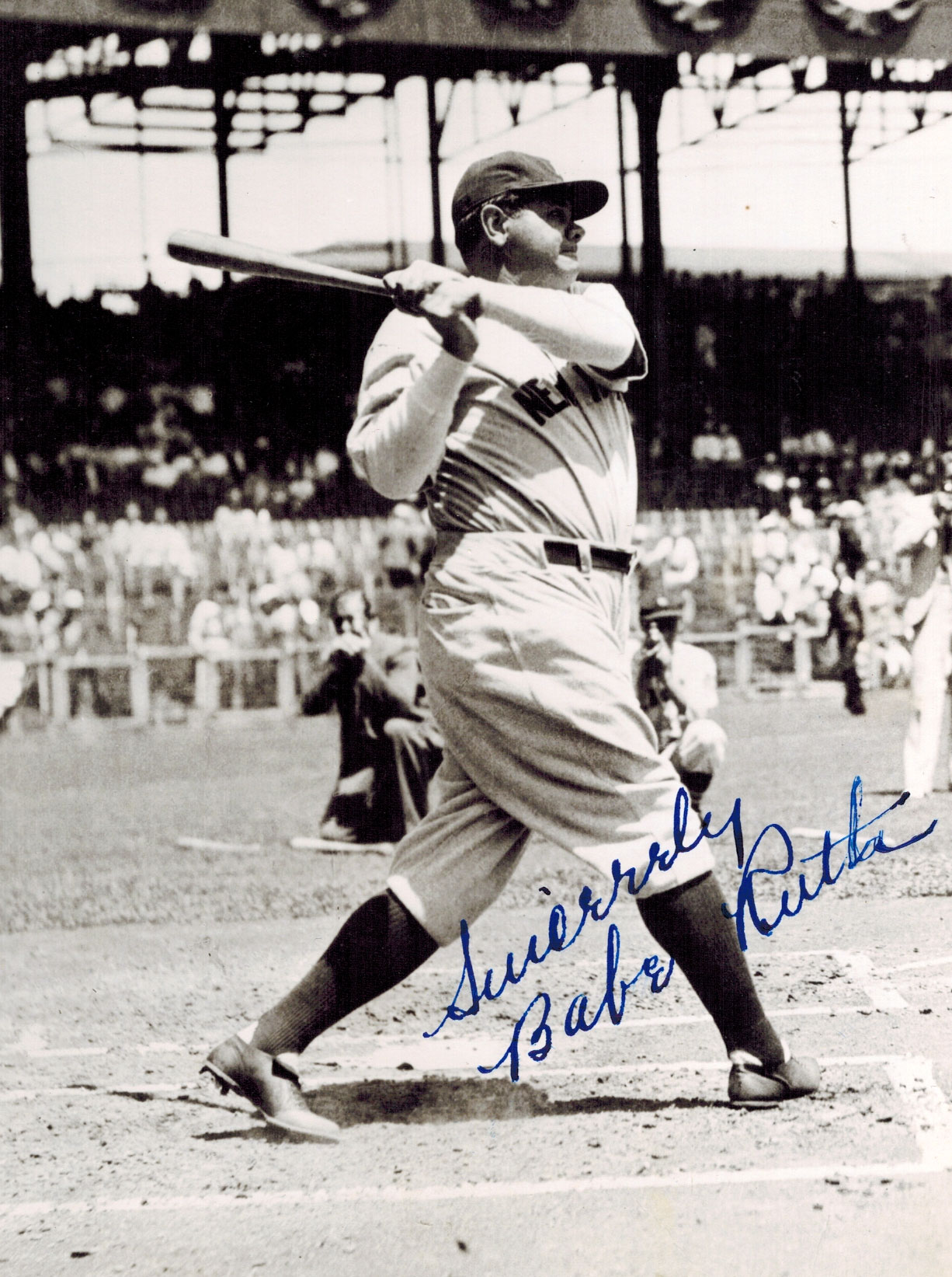 A photograph of Babe Ruth, autographed by the New York Yankees slugger, is estimated at $4,000-$6,000. MBA/Seattle Auction House images.