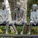'Three Men on a Bench,' a bronze outdoor figural group by Dutch-born sculptor Hannek Beaumont has an estimate of $10,000-$20,000. Roland Auctions NY images
