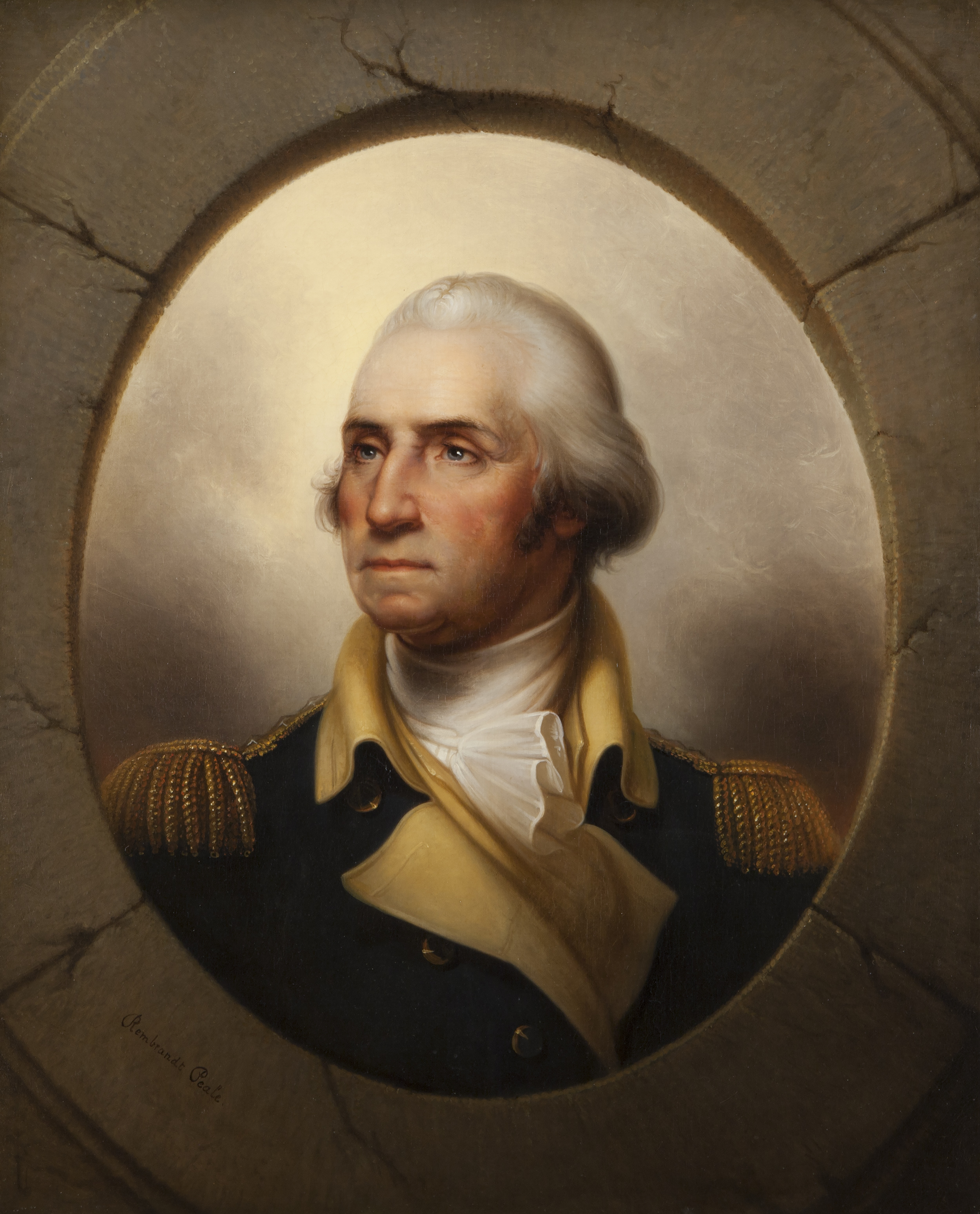 Rembrandt Peale’s portrait of George Washington topped prices realized at $293,000. Dallas Auction Gallery image.