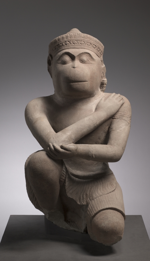 The Cleveland Museum of Art has returned the 10th century sandstone statue of the Hindu monkey god Hanuman to Cambodia. It is nearly 45 1/2 inches high. Image courtesy of the Cleveland Museum of Art.