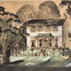 Watercolor of a house, Christopher Wood (English, 1901-1930). Appears to be unsigned; bears label verso. Nye & Company images.