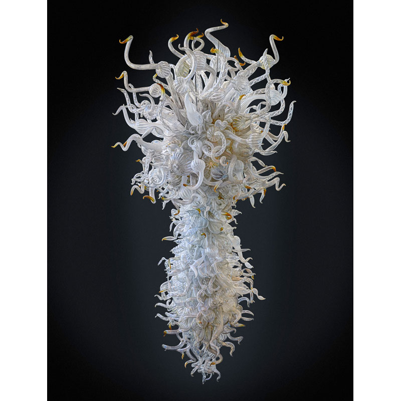 Lot 360: a 700-piece Dale Chihuly chandelier, estimate: $60,000 - $80,000. Rago Arts and Auction Center images.