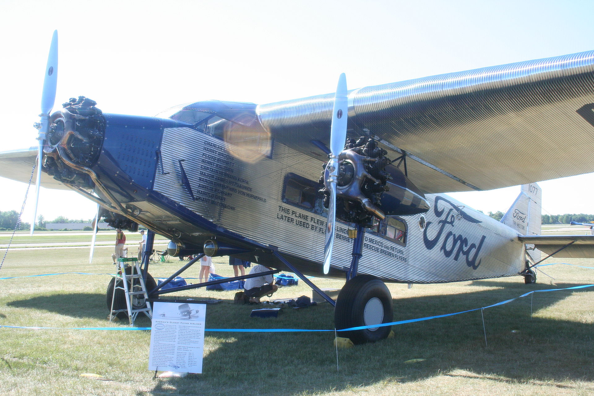 A 1927 4-AT-A Ford Tri-Motor airplane similar to the one acquired by the Liberty Aviation Museum. Image by Bzuk, courtesy of Wikimedia Commons