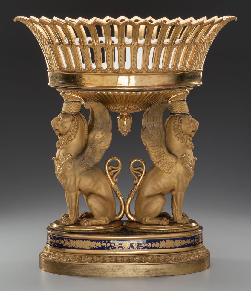 Paris porcelain figural compote with gilt bronze mounts, circa 1880, 19 1/2 inches high (est. $5,000-$8,000). Heritage Auctions images