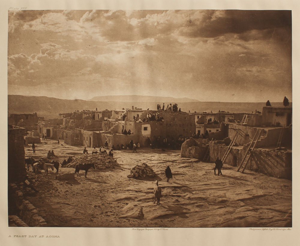 Edward Curtis (American, 1868-1952): 'A Feast Day at Acoma,' photogravure, 1904 photograph. Image courtesy of LiveAuctioneers.com archive
