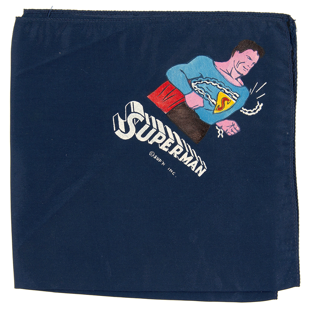 It took a super price to buy this rare Superman handkerchief at a Hake's Americana & Collectibles auction last year. It's 11 3/4 inches square and sold for $5,705.